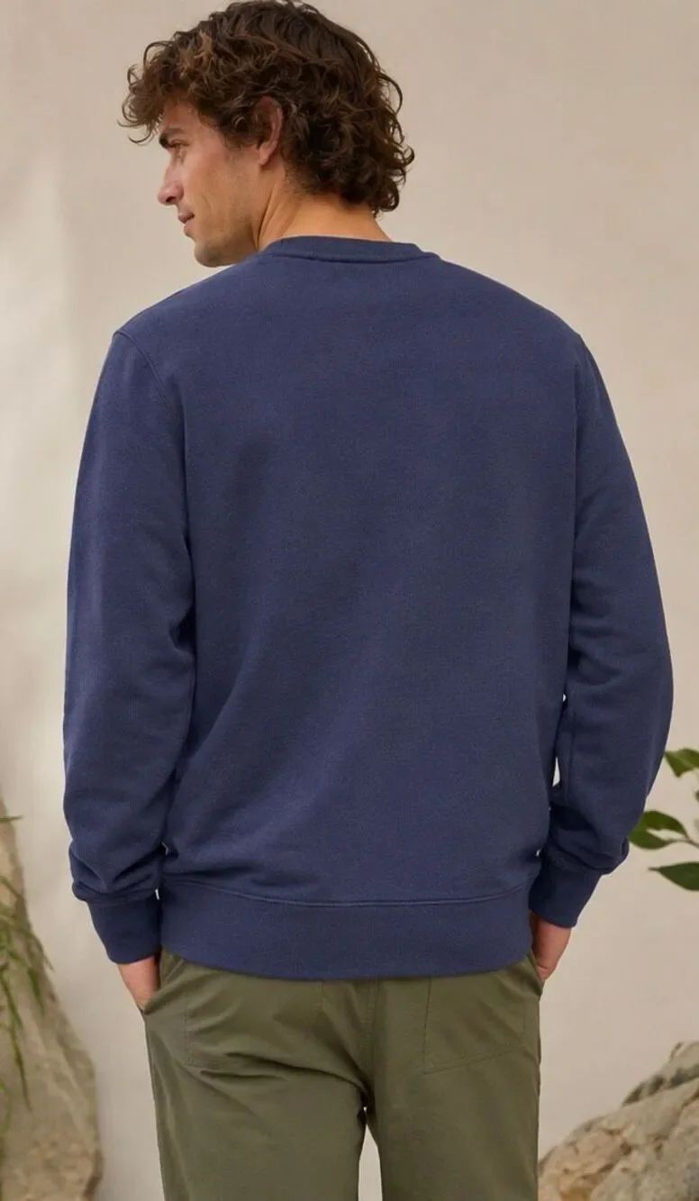 Cotopaxi Organic Cotton Fleece Crewneck Sweatshirt Navy Blue Logo Pullover Sz Sm - Picture 2 of 12